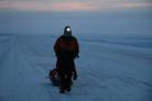 Chris walking the Ice Road